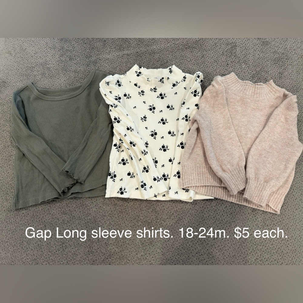 Gap long sleeve shirts